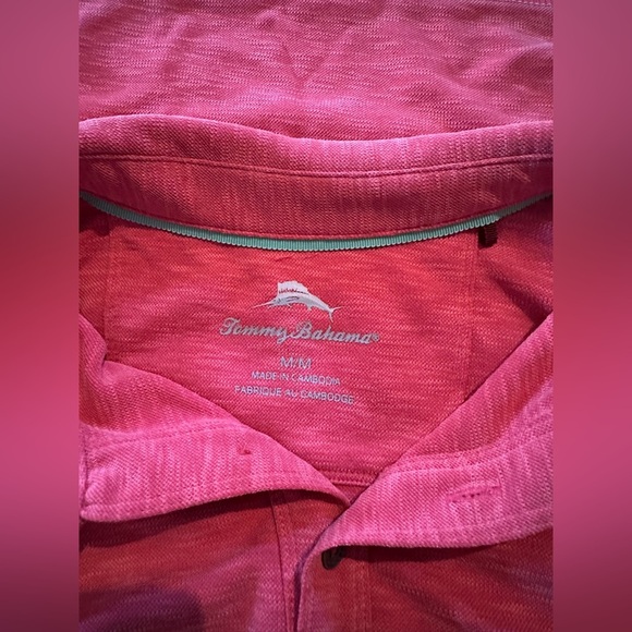 Tommy Bahama Men’s Collared Polo Shirt Red size Medium - Picture 8 of 11